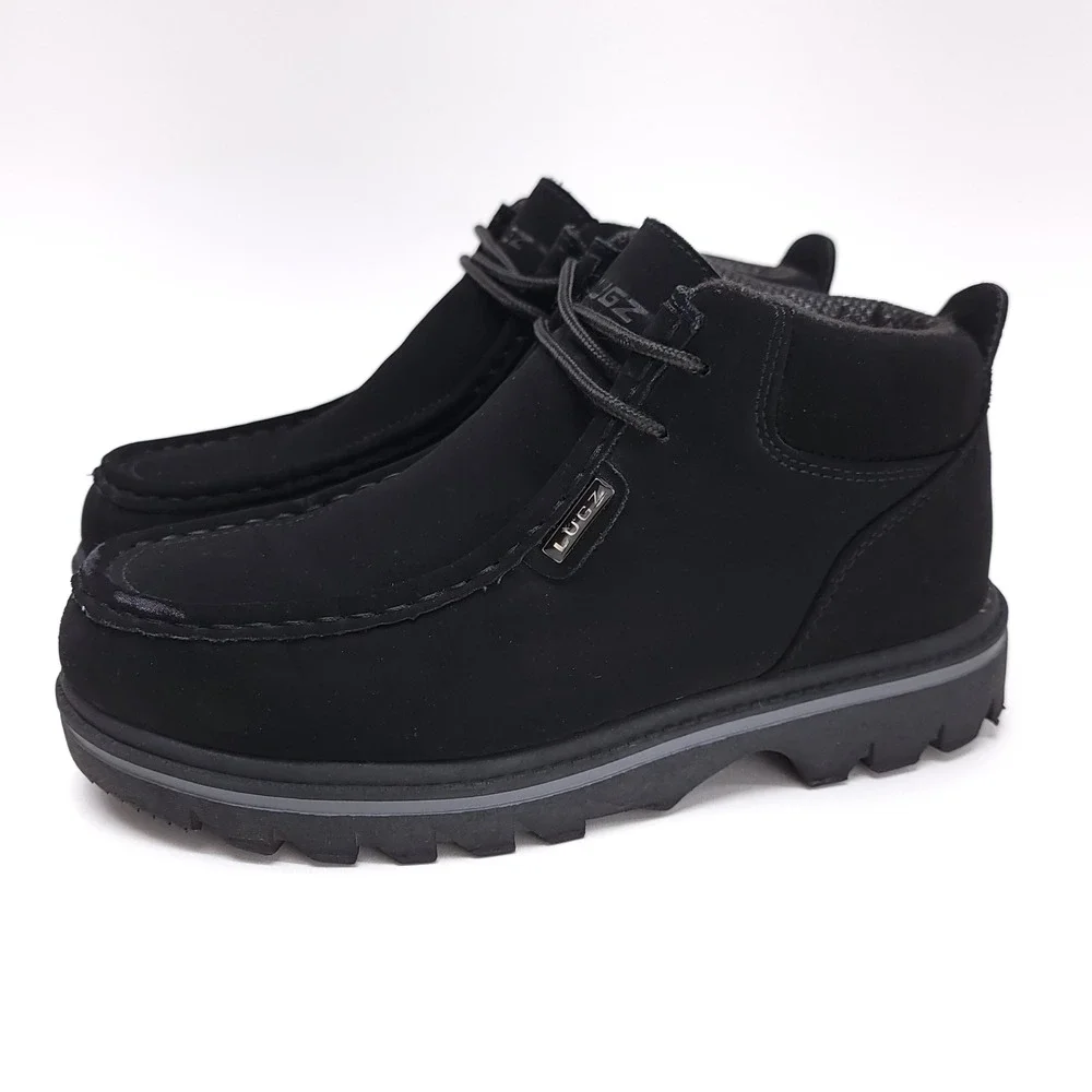 Lugz Fringe Mid Mens 8 Black Moc Toe Chukka Boots MFRGD-001